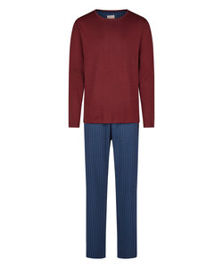 Phil & Co Men's Winter Pajama Set Long Interlock Red