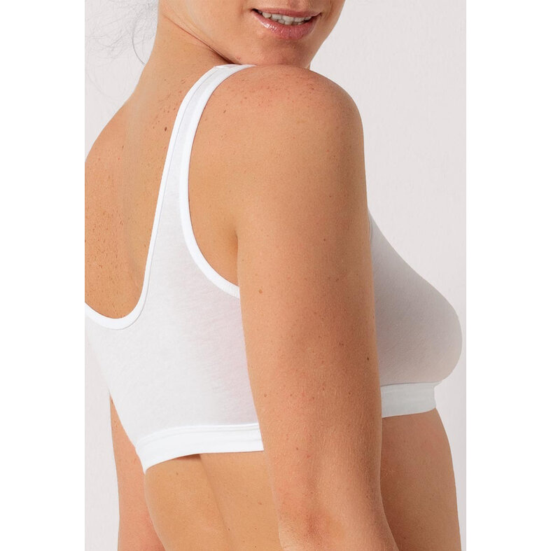 Cotonella Cotonella Ladies Bralette Bi-elastic Cotton 3-Pack White