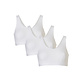Cotonella Cotonella Dames Bralette Bi-elastisch Katoen 3-Pack Wit