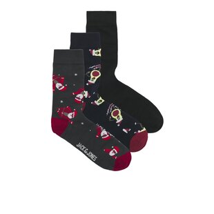 Jack & Jones Men's Christmas Socks JACMERRY X-MAS 3-Pack Gift Box