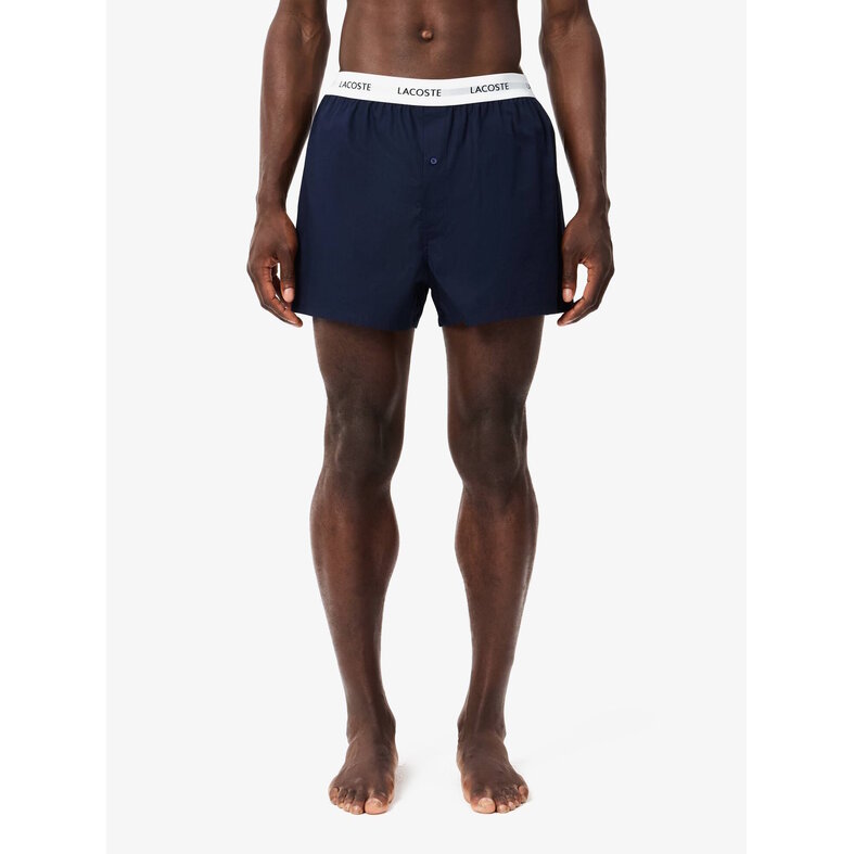 Lacoste Lacoste Heren Wijde Boxershorts Katoen 3-Pack Groen/Blauw