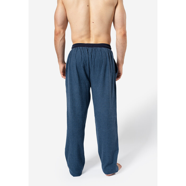 Phil & Co Phil & Co Men's Pyjama Pants Long Checkered Flannel Blue