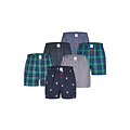 Phil & Co Phil & Co Wijde Boxershorts Heren Geweven Katoen Multipack 6-Pack D405