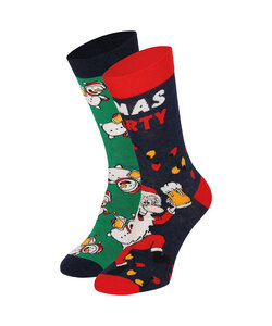 Apollo Foute Kerstsokken Heren 2-Pack XMAS Party
