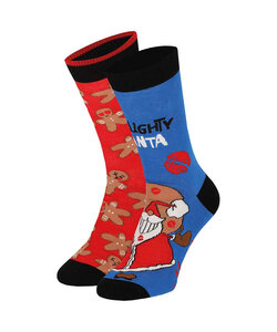Apollo Funny Christmas Socks Men 2-Pack Naughty Santa