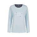 By Louise By Louise Dames Pyjama Set Lang Katoen Lichtblauw