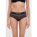 PIECES Pieces Women's Hipster PCLOGO LACE Black 4-Pack
