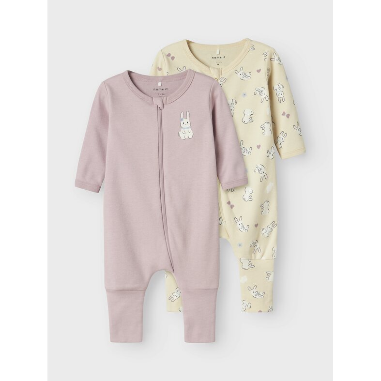Name It Name It Baby Pyjamas NBFNIGHTSUIT RABBIT Zip 2-Pack