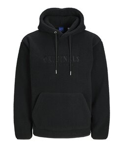 Jack & Jones Men's Teddy Hoodie JORFREDERIKSBERG Black