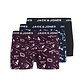 Jack & Jones Jack & Jones Heren Boxershorts Trunks Kerst Print JACSNOWFLAKE 3-Pack
