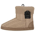 Apollo Apollo Dames Pantoffels Kabel Patroon Taupe