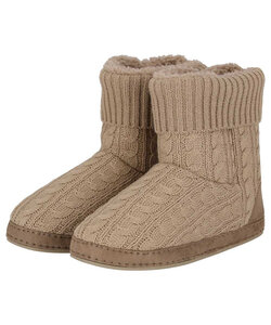 Apollo Dames Pantoffels Kabel Patroon Taupe