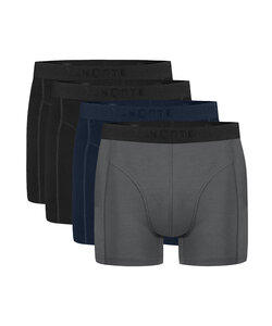 Ten Cate Men's Boxer Shorts Bamboo 4-Pack Grey/Black/Blue