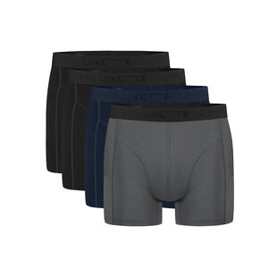 Ten Cate Heren Boxershorts Bamboe 4-Pack Grijs/Zwart/Blauw