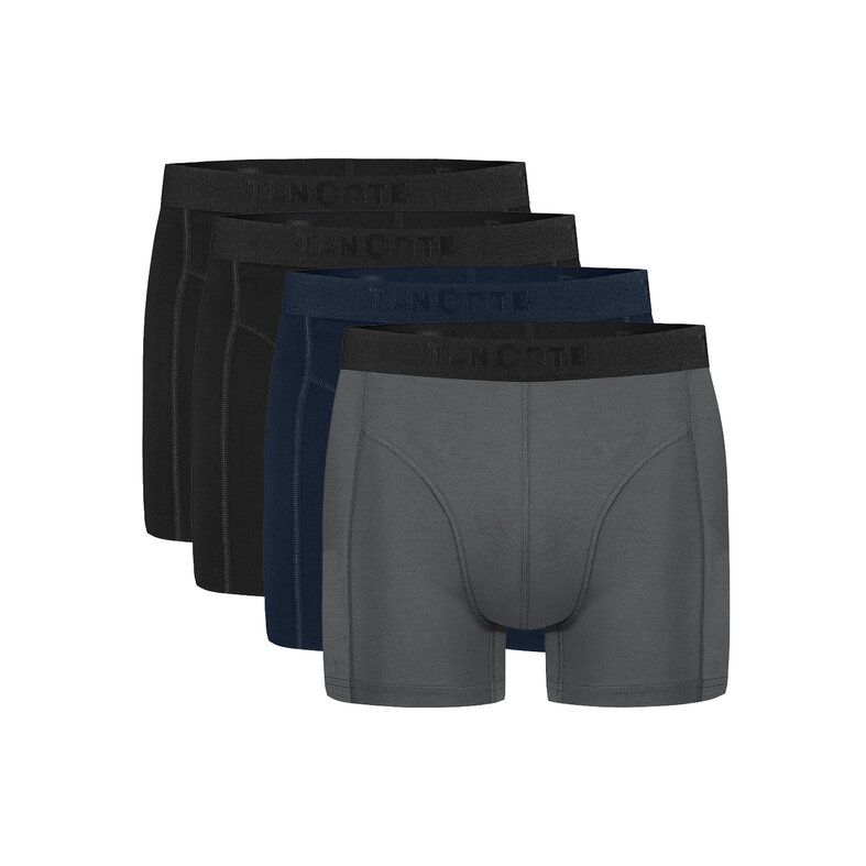 Ten Cate Ten Cate Heren Boxershorts Bamboe 4-Pack Grijs/Zwart/Blauw