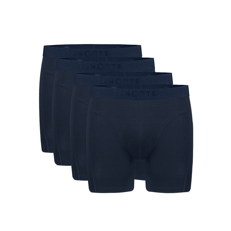 Ten Cate Ten Cate Men's Long Legs Bamboo Boxer Briefs 4-Pack Blue
