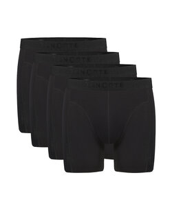 Ten Cate Men's Long Legs Bamboo Boxer Briefs 4-Pack Black