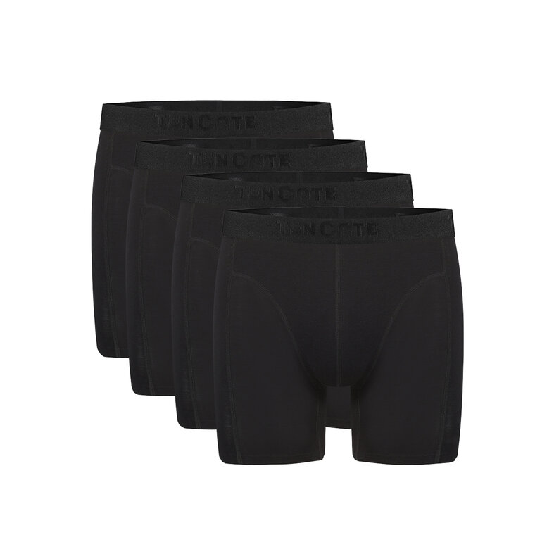 Ten Cate Ten Cate Heren Boxershort Lange Pijp Bamboe Boxer Briefs 4-Pack Zwart
