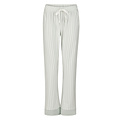 By Louise By Louise Dames Pyjama Set Lang Katoen Beige/Mintgroen Gestreept