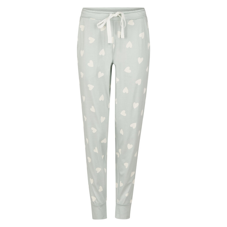 By Louise By Louise Dames Pyjama Set Lang Katoen Mintgroen