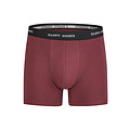 Happy Shorts Happy Shorts Men's Boxer Shorts Trunks 3-Pack Black/Bordeaux Red