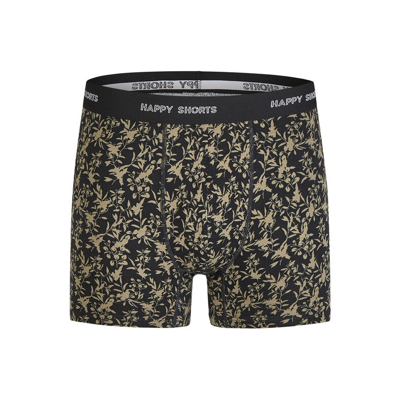 Happy Shorts Happy Shorts Heren Boxershorts Trunks 3-Pack Zwart/Bordeaux Rood