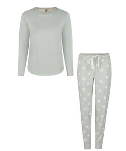 By Louise Dames Pyjama Set Lang Katoen Mintgroen