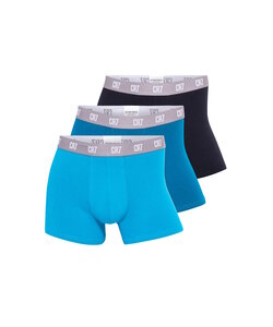 CR7 Heren Boxershorts Effen Blauw/Teal/Zwart 3-Pack