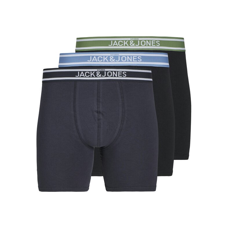 Jack & Jones Jack & Jones Heren Boxer Briefs JACTEDDY 3-Pack Donkerblauw/Zwart