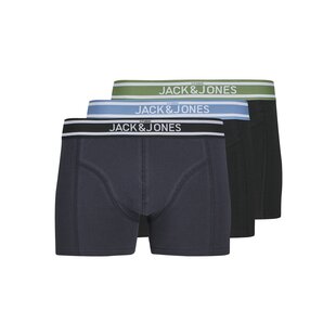 Jack & Jones Men's Boxer Shorts Trunks JACTEDDY 3-Pack Dark Blue/Black