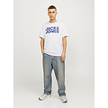 Jack & Jones Jack & Jones Heren T-shirt JJECORP Slim Fit Logo 3-Pack Wit/Donkerblauw/Zwart