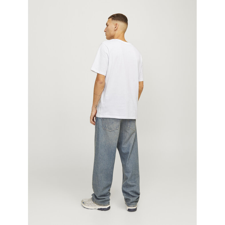 Jack & Jones Jack & Jones Heren T-shirt JJECORP Slim Fit Logo 3-Pack Wit/Donkerblauw/Zwart