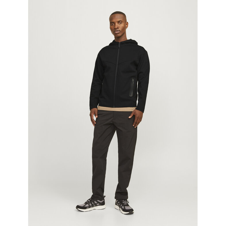 Jack & Jones Jack & Jones Men's Hoodie With Zipper JCOFUSION Black