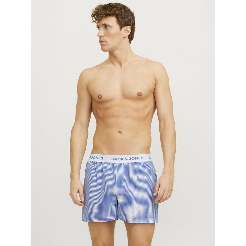Jack & Jones Jack & Jones Heren Wijde Boxershorts Geweven JACTOKYO 3-Pack Blauw/Zwart