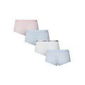PIECES Pieces Dames Hipster PCLOGO Roze/Lichtblauw/Wit 4-Pack