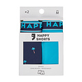 Happy Shorts Happy Shorts Heren Boxershorts Met Lange Pijpen Boxer Briefs Palm Print 2-Pack Blauw