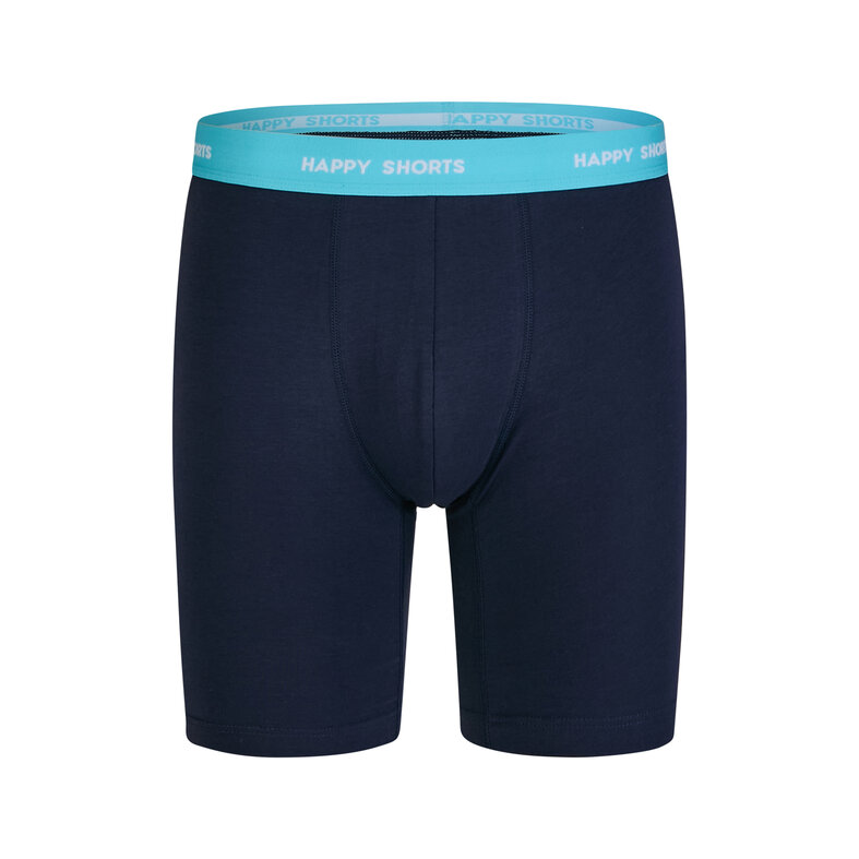 Happy Shorts Happy Shorts Men's Long Legs Boxer Briefs Flower Print 2-Pack