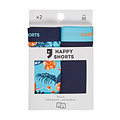 Happy Shorts Happy Shorts Men's Long Legs Boxer Briefs Flower Print 2-Pack