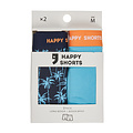 Happy Shorts Happy Shorts Heren Boxershorts Met Lange Pijpen Boxer Briefs Blue Palms Print 2-Pack