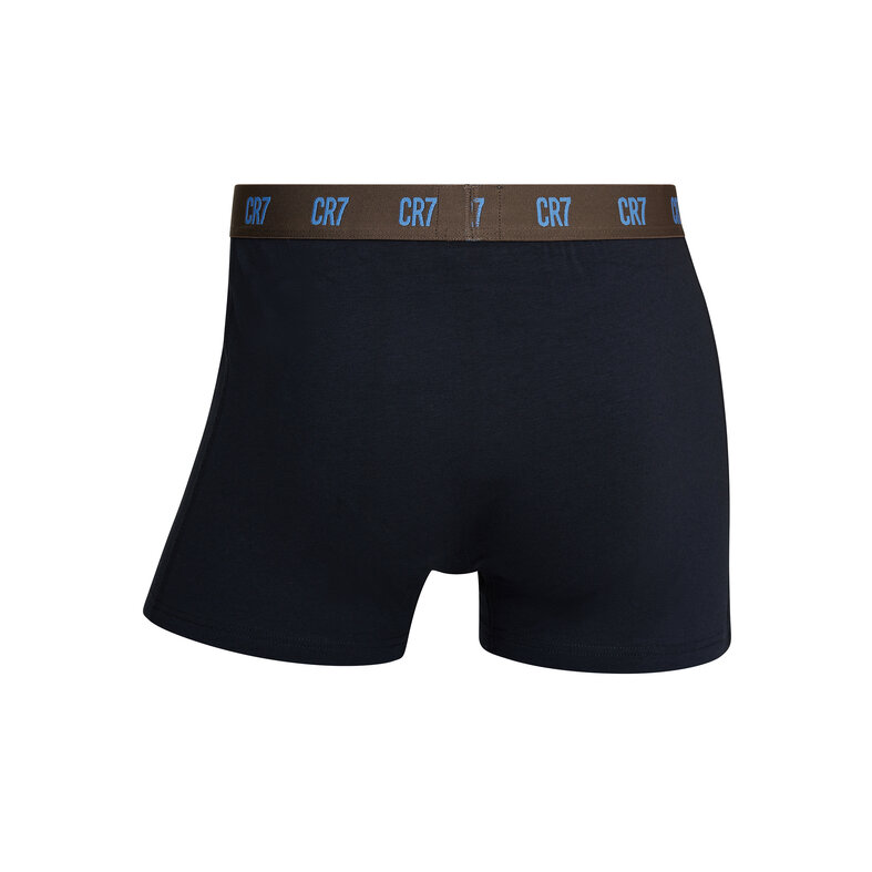 CR7 CR7 Men's Boxer Shorts Plain Black/Brown 3-Pack