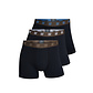CR7 CR7 Men's Boxer Shorts Plain Black/Brown 3-Pack