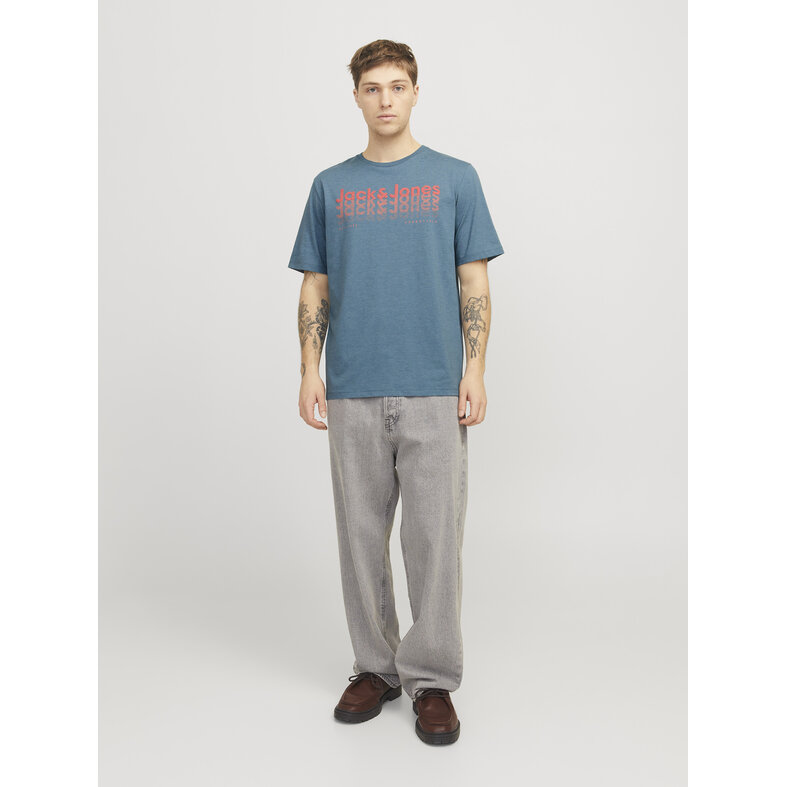 Jack & Jones Jack & Jones Heren T-Shirt JJTEX Ronde Hals Blauw