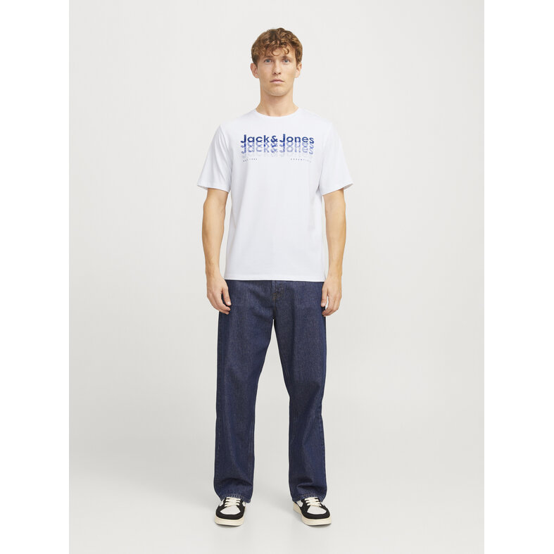 Jack & Jones Jack & Jones Heren T-Shirt JJTEX Ronde Hals Wit