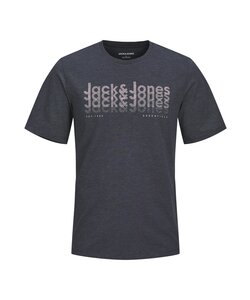 JACK & JONES T-shirt Infinity à col rond pour homme à manches courtes, noir, coupe ample, L
