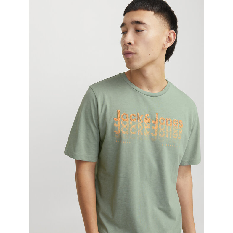 Jack & Jones Jack & Jones Men's T-Shirt JJTEX Round Neck Green