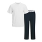 Jack & Jones Jack & Jones Heren Pyjama Set Lange Pyjamabroek JACCARL Wit/Blauw