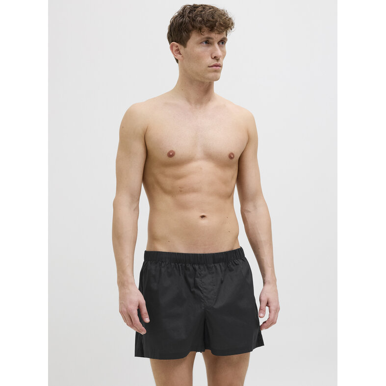 Jack & Jones Jack & Jones Heren Wijde Boxershorts Geweven Katoen JACMILANO 3-Pack Donkerblauw/Zwart