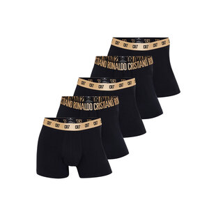 CR7 Men's Boxer Shorts Black Cotton/Microfiber Black/Gold 5-Pack