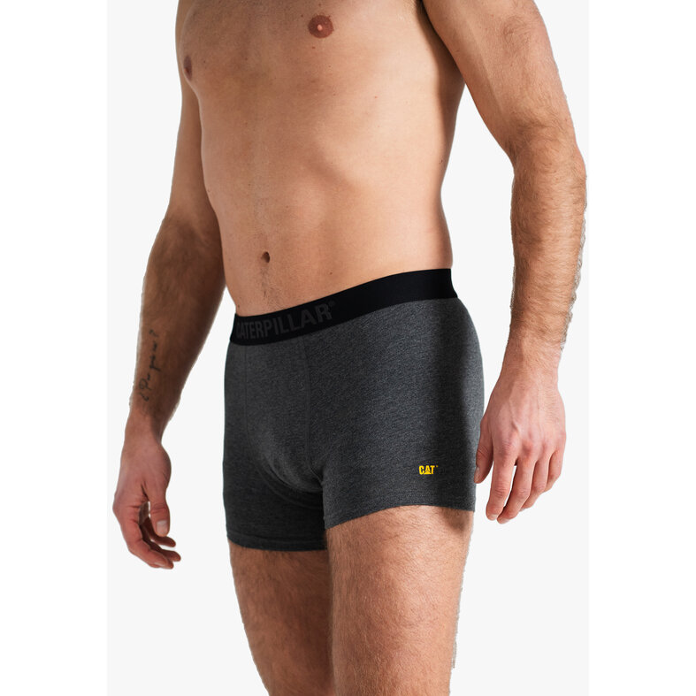 Cat CAT Men's Boxer Shorts 2-Pack Plain Gray/Blue
