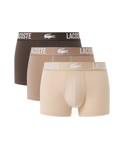 Lacoste Men's Boxer Shorts Plain Brown/Beige 5H2393-I87 3-Pack